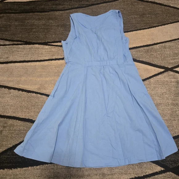 A New Day Blue Plunge Neck A-Line Mini Dress - Picture 2 of 3